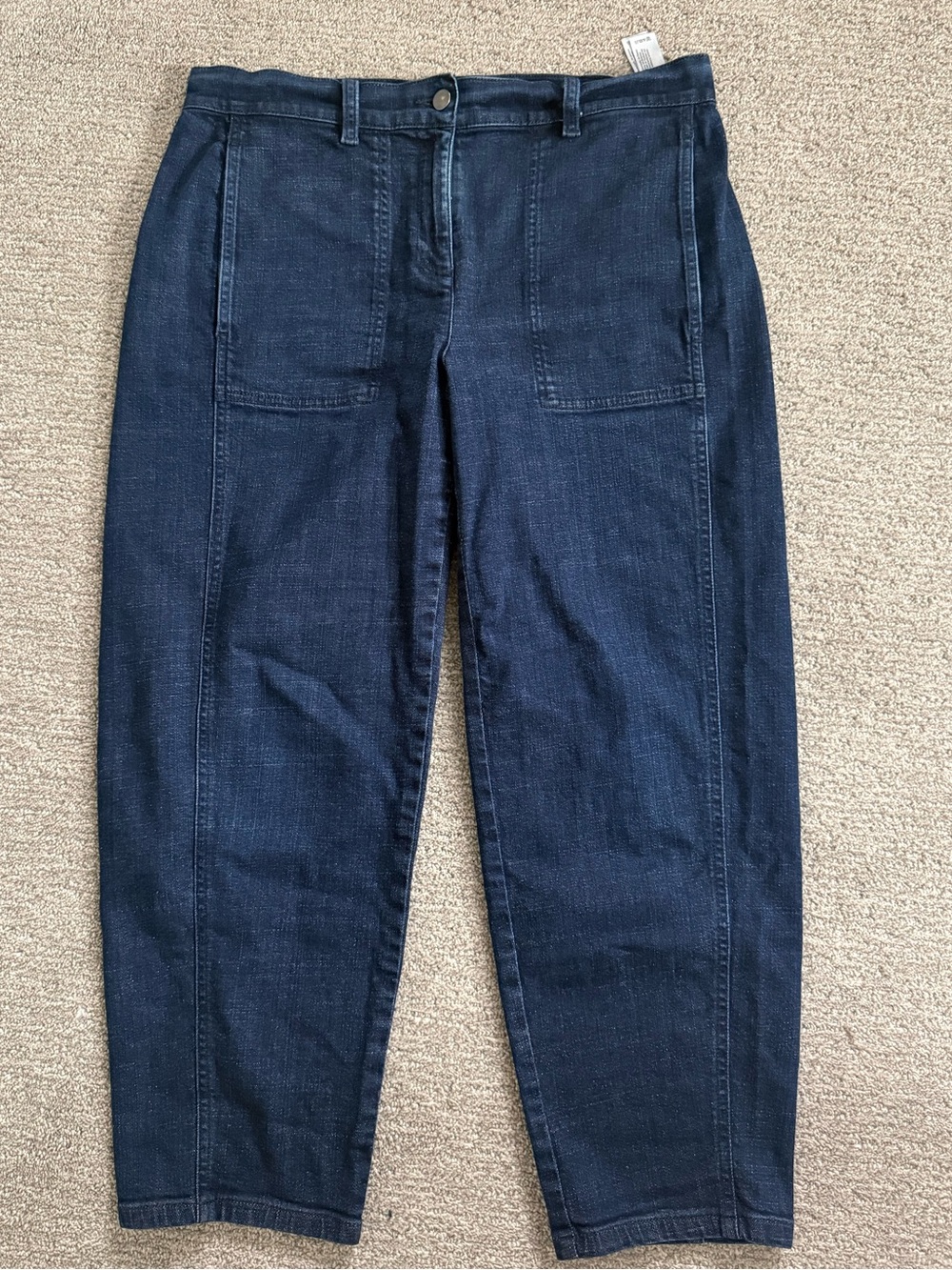 Eileen Fisher Lantern Jeans Dark Navy - Picture 3 of 9
